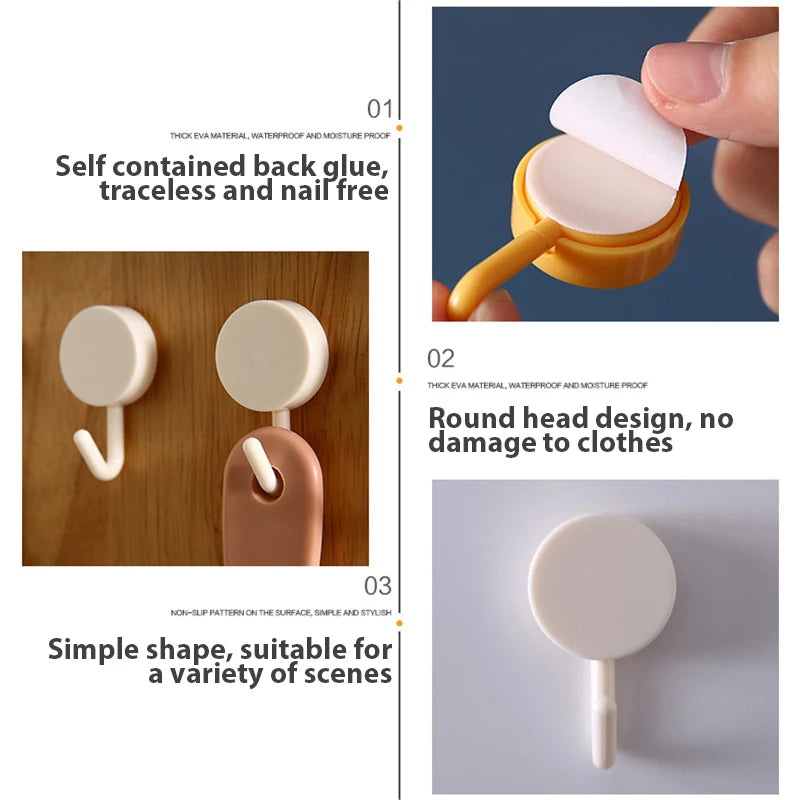 5PCS Self-Adhesive Wall Hooks